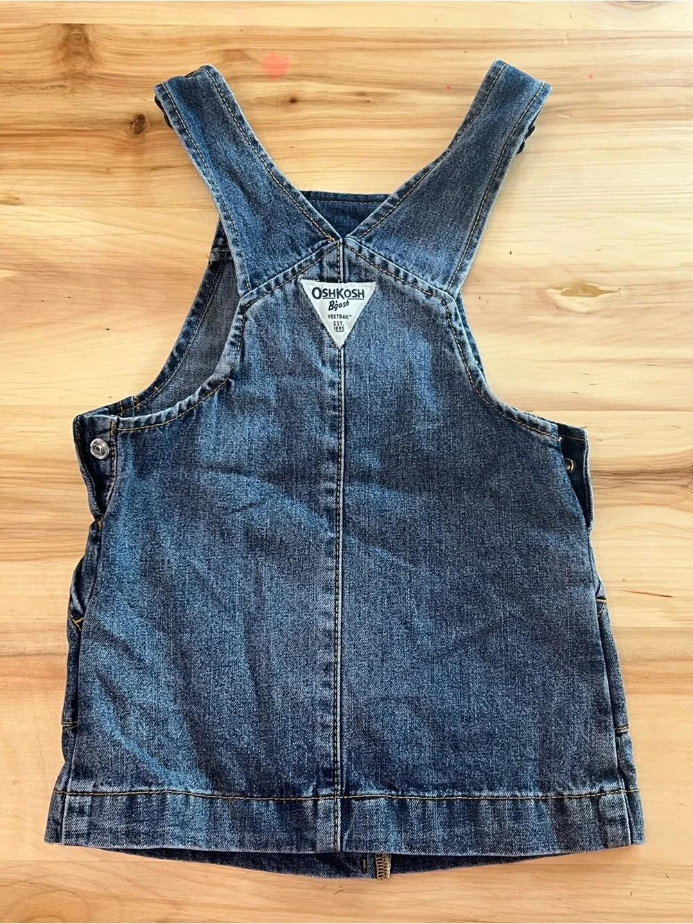 OshKosh B'gosh Classic Denim Button-Front Overall Dress - Blue